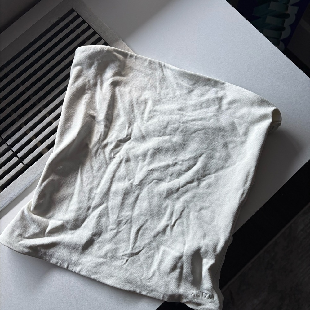 Aritzia Contour White Bandeu Top
